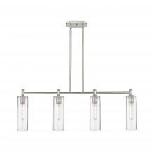  434-4I-SN-G434-12CL - Crown Point - 4 Light - 44 inch - Satin Nickel - Island Light