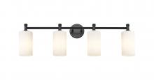 Innovations Lighting 434-4W-BK-G434-7WH - Crown Point - 4 Light - 34 inch - Matte Black - Bath Vanity Light