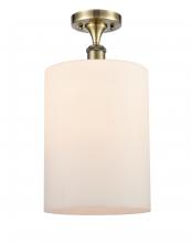 Innovations Lighting 516-1C-AB-G111-L - Cobbleskill - 1 Light - 9 inch - Antique Brass - Semi-Flush Mount