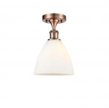 Innovations Lighting 516-1C-AC-GBD-751 - Bristol - 1 Light - 8 inch - Antique Copper - Semi-Flush Mount