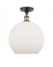 Innovations Lighting 516-1C-BAB-G121-12-LED - Athens - 1 Light - 12 inch - Black Antique Brass - Semi-Flush Mount