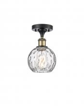 Innovations Lighting 516-1C-BAB-G1215-6 - Athens Water Glass - 1 Light - 6 inch - Black Antique Brass - Semi-Flush Mount