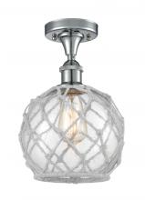 Innovations Lighting 516-1C-PC-G122-8RW - Farmhouse Rope - 1 Light - 8 inch - Polished Chrome - Semi-Flush Mount