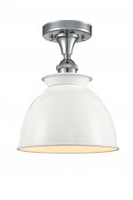 Innovations Lighting 516-1C-PC-M14-W - Adirondack - 1 Light - 8 inch - Polished Chrome - Semi-Flush Mount