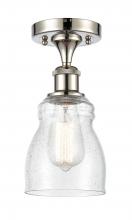 Innovations Lighting 516-1C-PN-G394 - Ellery - 1 Light - 5 inch - Polished Nickel - Semi-Flush Mount