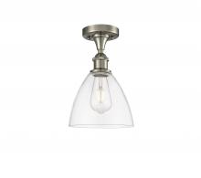 Innovations Lighting 516-1C-SN-GBD-752 - Bristol - 1 Light - 8 inch - Brushed Satin Nickel - Semi-Flush Mount