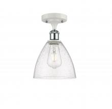 Innovations Lighting 516-1C-WPC-GBD-754 - Bristol - 1 Light - 8 inch - White Polished Chrome - Semi-Flush Mount