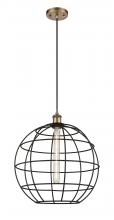  516-1P-BB-CE-16-BK - Lake Placid - 1 Light - 16 inch - Brushed Brass - Mini Pendant