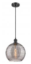 Innovations Lighting 516-1P-BK-G1213-10SM - Athens Deco Swirl - 1 Light - 10 inch - Matte Black - Cord hung - Mini Pendant