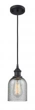 Innovations Lighting 516-1P-BK-G257-LED - Caledonia - 1 Light - 5 inch - Matte Black - Cord hung - Mini Pendant