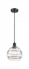 Innovations Lighting 516-1P-BK-G556-8CL - Rochester - 1 Light - 8 inch - Matte Black - Cord hung - Mini Pendant