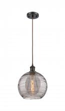 Innovations Lighting 516-1P-OB-G1213-10SM - Athens Deco Swirl - 1 Light - 10 inch - Oil Rubbed Bronze - Cord hung - Mini Pendant