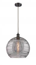 Innovations Lighting 516-1P-OB-G1213-14SM - Athens Deco Swirl - 1 Light - 14 inch - Oil Rubbed Bronze - Cord hung - Pendant