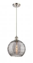 Innovations Lighting 516-1P-SN-G1213-10SM - Athens Deco Swirl - 1 Light - 10 inch - Brushed Satin Nickel - Cord hung - Mini Pendant