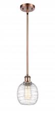 Innovations Lighting 516-1S-AC-G1013 - Belfast - 1 Light - 6 inch - Antique Copper - Mini Pendant