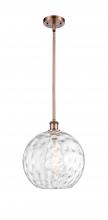 Innovations Lighting 516-1S-AC-G1215-12 - Athens Water Glass - 1 Light - 12 inch - Antique Copper - Mini Pendant