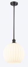 Innovations Lighting 516-1S-OB-G1217-12WV - White Venetian - 1 Light - 12 inch - Oil Rubbed Bronze - Mini Pendant