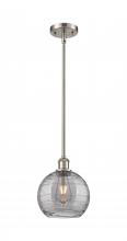 Innovations Lighting 516-1S-SN-G1213-8SM - Athens Deco Swirl - 1 Light - 8 inch - Brushed Satin Nickel - Mini Pendant