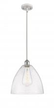 Innovations Lighting 516-1S-WPC-GBD-124 - Bristol - 1 Light - 12 inch - White Polished Chrome - Mini Pendant