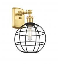  516-1W-SG-CE-8-BK - Lake Placid - 1 Light - 8 inch - Satin Gold - Sconce