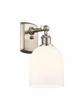 Innovations Lighting 516-1W-SN-G558-6GWH - Bella - 1 Light - 6 inch - Brushed Satin Nickel - Sconce