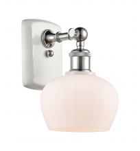 Innovations Lighting 516-1W-WPC-G91 - Fenton - 1 Light - 7 inch - White Polished Chrome - Sconce