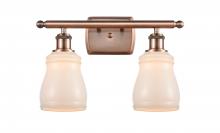  516-2W-AC-G391-LED - Ellery - 2 Light - 15 inch - Antique Copper - Bath Vanity Light