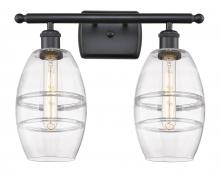 Innovations Lighting 516-2W-BK-G557-6CL - Vaz - 2 Light - 16 inch - Matte Black - Bath Vanity Light