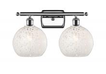 Innovations Lighting 516-2W-PC-G1216-8WM - White Mouchette - 2 Light - 18 inch - Polished Chrome - Bath Vanity Light