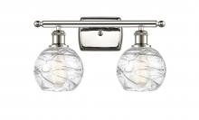  516-2W-PN-G1213-6 - Athens Deco Swirl - 2 Light - 16 inch - Polished Nickel - Bath Vanity Light