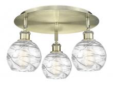 Innovations Lighting 516-3C-AB-G1213-6 - Athens Deco Swirl - 3 Light - 18 inch - Antique Brass - Flush Mount