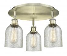  516-3C-AB-G259 - Caledonia - 3 Light - 17 inch - Antique Brass - Flush Mount