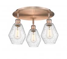 Innovations Lighting 516-3C-AC-G654-6 - Cindyrella - 3 Light - 18 inch - Antique Copper - Flush Mount