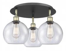 Innovations Lighting 516-3C-BAB-G124-8 - Athens - 3 Light - 20 inch - Black Antique Brass - Flush Mount