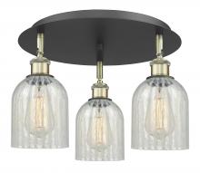  516-3C-BAB-G2511 - Caledonia - 3 Light - 17 inch - Black Antique Brass - Flush Mount