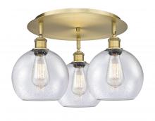 Innovations Lighting 516-3C-BB-G124-8 - Athens - 3 Light - 20 inch - Brushed Brass - Flush Mount