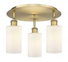 Innovations Lighting 516-3C-BB-G801 - Clymer - 3 Light - 16 inch - Brushed Brass - Flush Mount