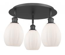 Innovations Lighting 516-3C-BK-G81 - Eaton - 3 Light - 17 inch - Matte Black - Flush Mount