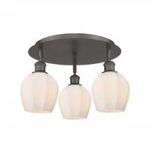 Innovations Lighting 516-3C-OB-G461-6 - Norfolk - 3 Light - 18 inch - Oil Rubbed Bronze - Flush Mount