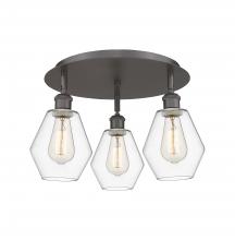 Innovations Lighting 516-3C-OB-G652-6 - Cindyrella - 3 Light - 18 inch - Oil Rubbed Bronze - Flush Mount