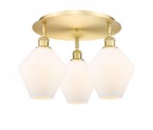 Innovations Lighting 516-3C-SG-G651-8 - Cindyrella - 3 Light - 20 inch - Satin Gold - Flush Mount