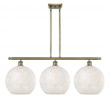 Innovations Lighting 516-3I-AB-G1216-12WM - White Mouchette - 3 Light - 39 inch - Antique Brass - Stem Hung - Island Light