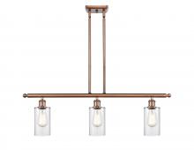  516-3I-AC-G802 - Clymer - 3 Light - 36 inch - Antique Copper - Cord hung - Island Light