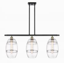  516-3I-BAB-G557-8CL - Vaz - 3 Light - 36 inch - Black Antique Brass - Cord hung - Island Light