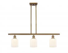  516-3I-BB-G559-5GWH - Bridal Veil - 3 Light - 36 inch - Brushed Brass - Cord hung - Island Light