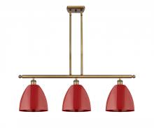 Innovations Lighting 516-3I-BB-MBD-9-RD - Plymouth - 3 Light - 36 inch - Brushed Brass - Cord hung - Island Light