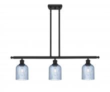  516-3I-BK-G559-5BL - Bridal Veil - 3 Light - 36 inch - Matte Black - Cord hung - Island Light