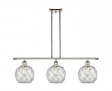 Innovations Lighting 516-3I-PN-G122-8RW - Farmhouse Rope - 3 Light - 36 inch - Polished Nickel - Cord hung - Island Light