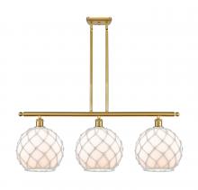 Innovations Lighting 516-3I-SG-G121-10RW - Farmhouse Rope - 3 Light - 37 inch - Satin Gold - Cord hung - Island Light