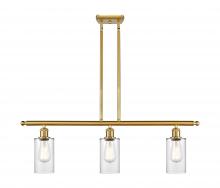 Innovations Lighting 516-3I-SG-G802 - Clymer - 3 Light - 36 inch - Satin Gold - Cord hung - Island Light